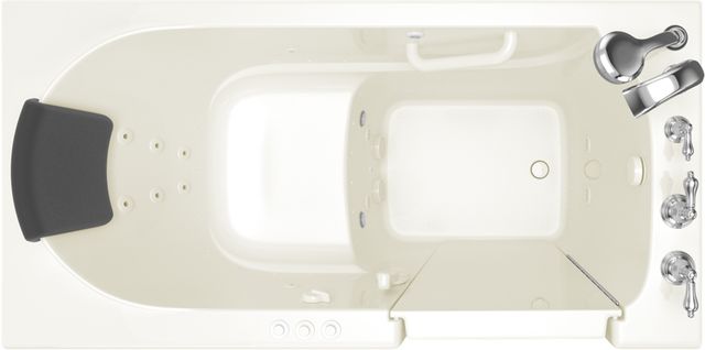 American Standard® Gelcoat Premium Series Linen 30" x 60" Walk-in Tub with Combination Air Spa and Whirlpool Systems and Right-Hand Drain-2