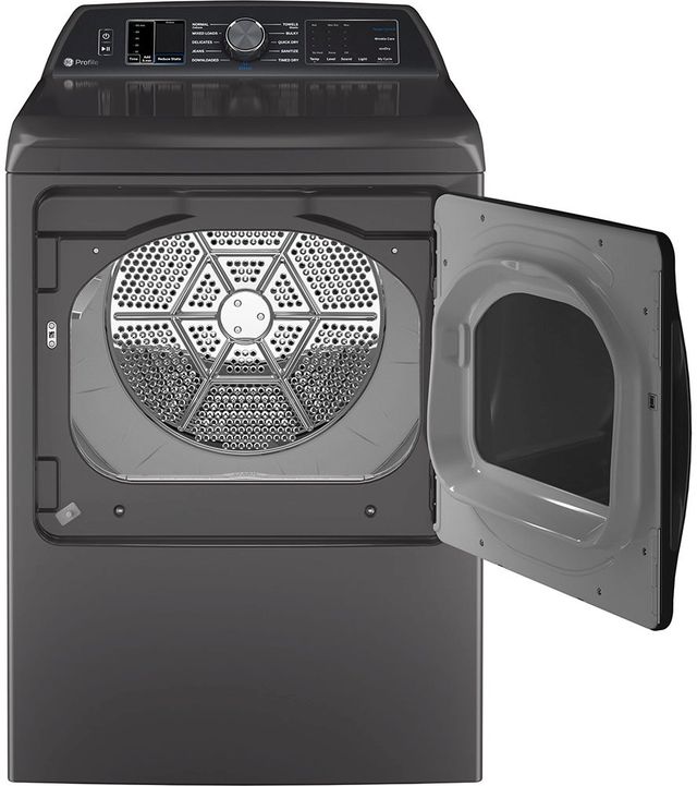 GE Profile™ 7.4 Cu. Ft. Diamond Gray Electric Dryer-3