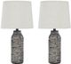 Signature Design by Ashley® Mahima Black/White Paper Table Lamp-1