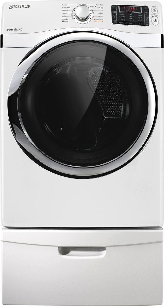 Samsung 7.5 Cu. Ft. Neat White Front Load Electric Steam Dryer-1