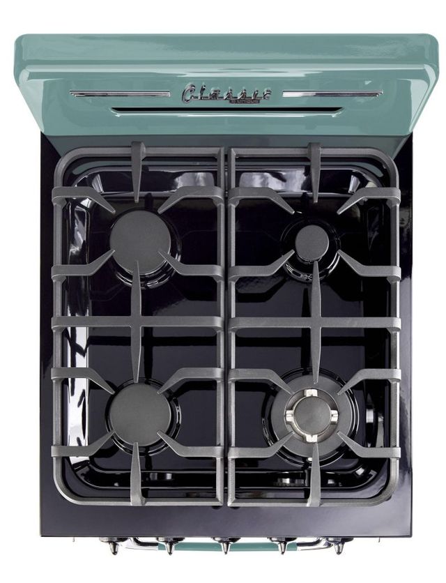 Unique® Appliances Classic Retro 24" Ocean Mist Turquoise Freestanding Natural Gas Range-3