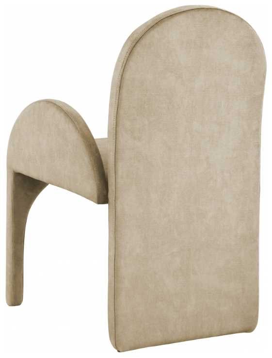 Meridian Furniture Summer Beige Velvet Dining Arm Chair-2