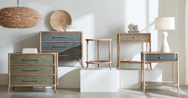Hooker® Furniture Retreat Dune/Blue Bedside Table-1