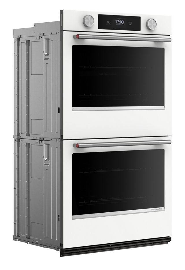 KitchenAid® 30" White Smart Double Electric Wall Oven with Assisted Cook Cycles-1