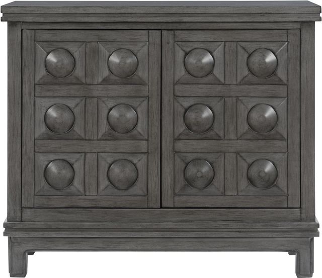 Powell® Zora Gray Carved Cabinet-1