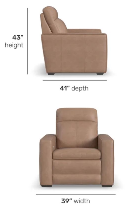 Flexsteel® Dutch Desert Tan Power Recliner with Power Headrest and Lumbar-3