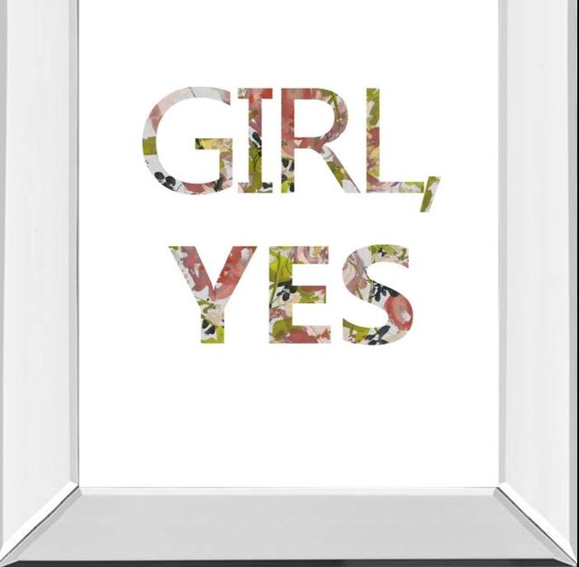 Classy Art Empower Flowers IV by Jennifer Goldberger Mirror Framed Wall Art-1