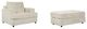 Signature Design by Ashley® Soletren 2-Piece Stone Chair and Ottoman Set-0