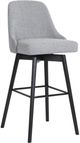 Armen Living Sicily Black/Light Gray Swivel Bar Stool-0
