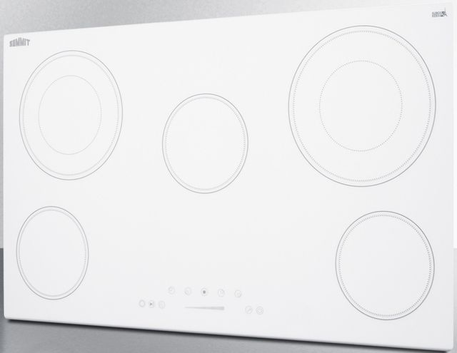 Summit® 36" White Electric Cooktop-3