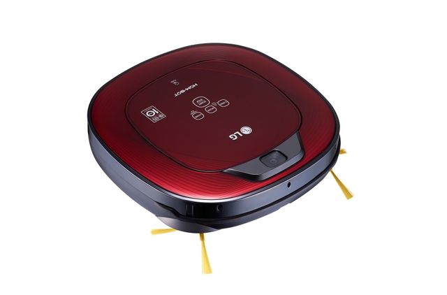 LG Hom-Bot Square Robotic Vacuum-Ruby Red-1