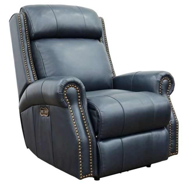 BarcaLounger® Blair Shoreham Blue Leather Power Recliner-0