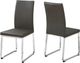 Monarch Specialties Inc. 2-Piece Chrome/Grey Side Chair Set with Metal Bases-1