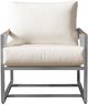 Enclover Acacia Birds Eye/Stainless Steel Club Chair-0