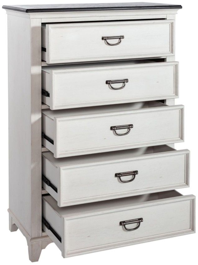 Liberty Furniture Allyson Park Charcoal/Wirebrushed White 52" Chest-3