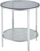 Steve Silver Co. Frostine 3-Piece Glass Top Occasional Table Set with Chrome Base-3