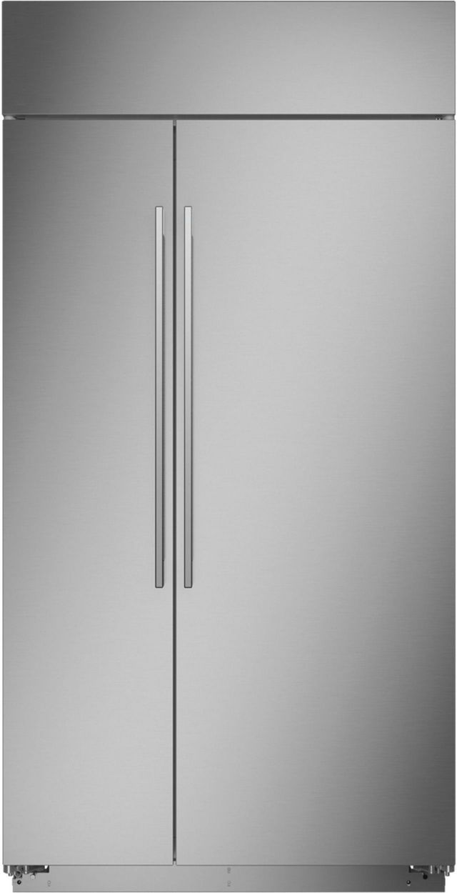 Monogram® 25.2 Cu. Ft. Stainless Steel Built In Side-by-Side Refrigerator-0