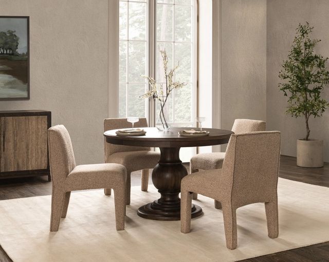 Classic Home Brookside Cocoa Brown Round Dining Table-1