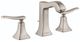 Hansgrohe Metris C Brushed Nickel Widespread Faucet 100 with Pop-Up Drain-0