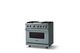 Viking® 5 Series 36" Novembery Sky Pro Style Dual Fuel (NG) Range with Polished Chrome Trim-2