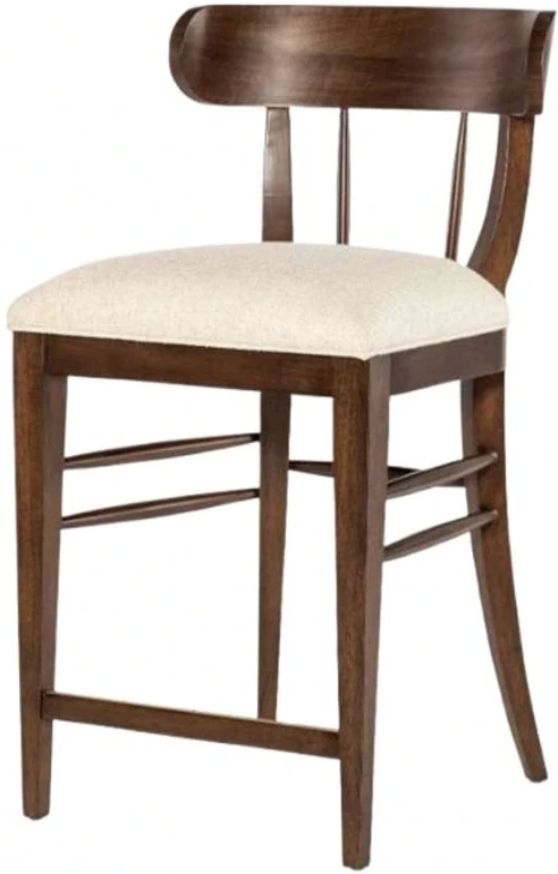 Hooker® Furniture Archives Classic Walnut/Curate Wheat Counter Stool-3