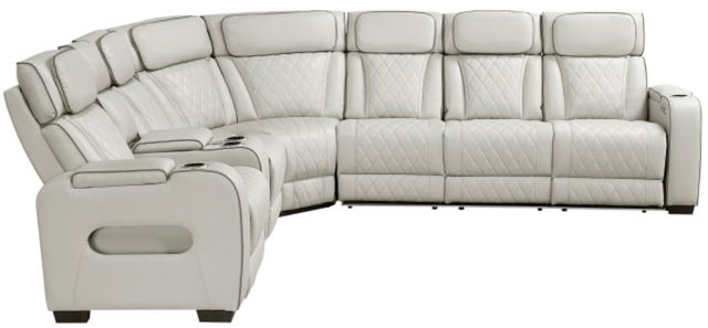 Homelegance® Fairway 3-Piece Taupe Power Reclining Sectional with Left Side Console-2