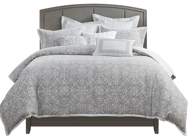 Olliix by Madison Park Signature Windham Grey Queen Jacquard Comforter Set-0