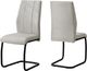 Monarch Specialties Inc. 2-Piece Grey Side Chair Set with Black Metal Bases-1