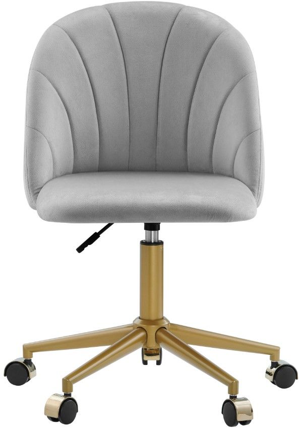 Linon Abigail Gray Desk Chair-2