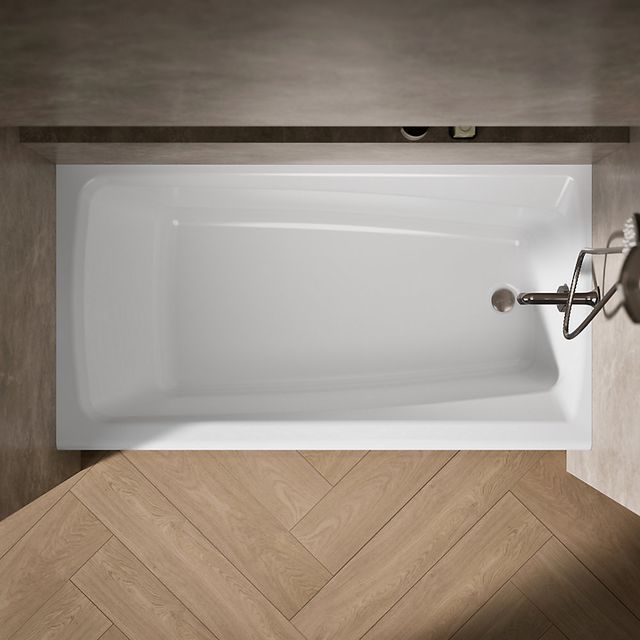 KOHLER® Mendota® White 60" x 32" Alcove Bath - Right Drain-4