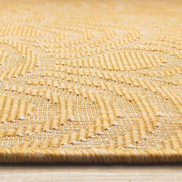 Kalora Interiors Bristol Taupe/Yellow 5'x8' Indoor/Outdoor Area Rug-1