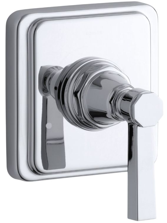 KOHLER® Pinstripe® Pure MasterShower® Polished Chrome Transfer Valve Trim with Lever Handle-0