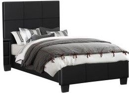 Mazin Furniture Lorenzi Black Twin Bed-0