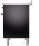 Ilve® Nostalgie II Series 40" Glossy Black Pro Style Induction Range-4