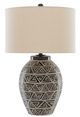Currey & Company Himba Glossy Black/Sand Table Lamp-0