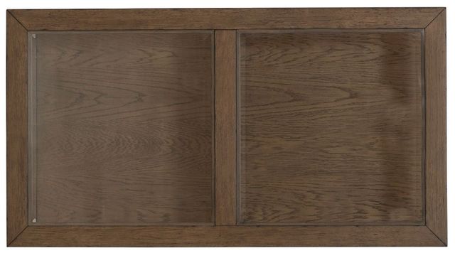 Liberty Furniture Bayhill Trellis Glass Top Cocktail Table with Black/Honey Base-4