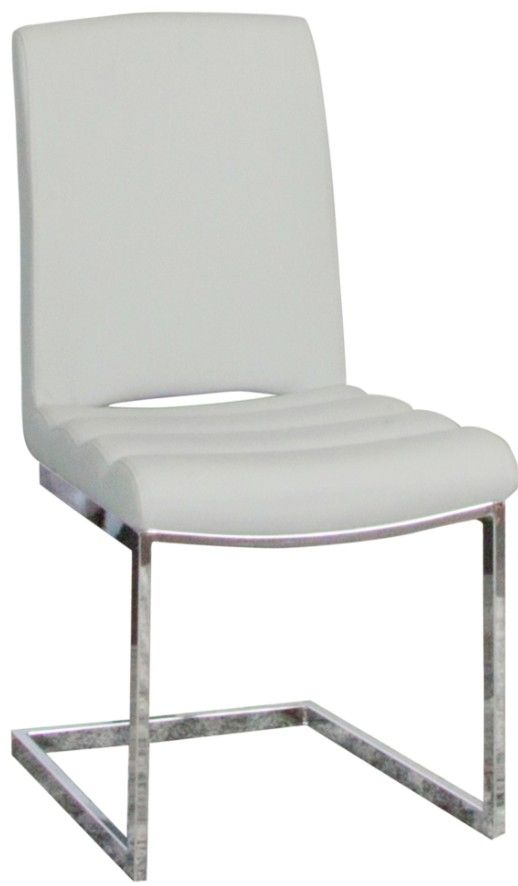 Cramco Dana Chrome/Light Gray Dining Side Chair-0