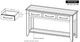 International Furniture Direct Dark Teak Black Sofa Table-4