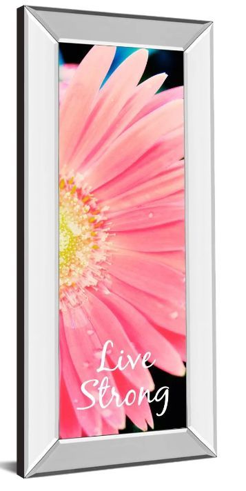 Classy Art Live Strong Daisy by Susan Bryant Mirror Framed Wall Art-1