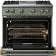 Viking® 5 Series 36" Eucalyptus Pro Style Gas (NG) Range with Brushed Brass Trim-1