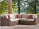 Signature Design by Ashley® Angel Island 3-Piece Beige/Brown Fabric/Wicker L-Shape Outdoor Sectional-1