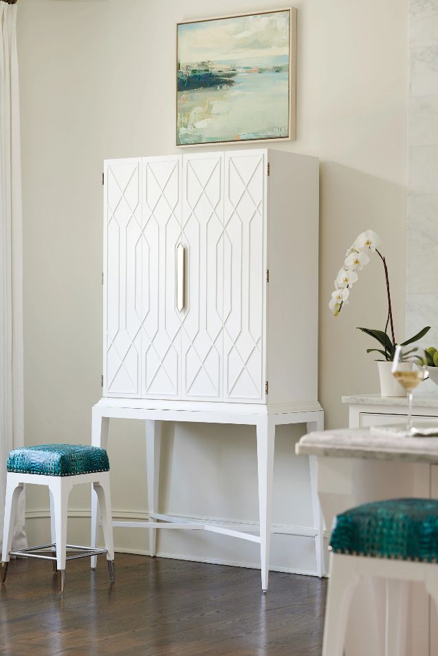 Lexington Home Avondale Elmhurst White Bar Cabinet-1