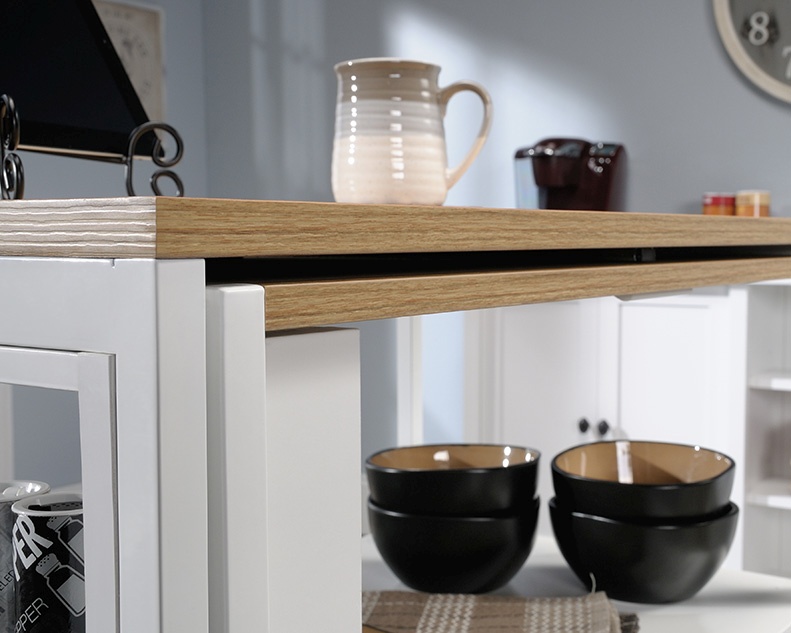 Sauder Select White Kitchen Island - Thumbnail 2