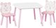 Northfield Living 3-Piece Pink/White Kids Table and Chair Set-0