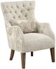 Olliix by Madison Park Beige Multi Braun Accent Chair with Back Pillow-3