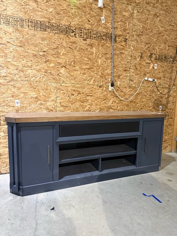 Clearance Signature Design by Ashley® Landocken Light Brown/Dark Slate Blue 83" TV Stand-0