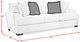 Elements International 3-Piece Fentasy Silver Living Room Stationary Seating Set-4