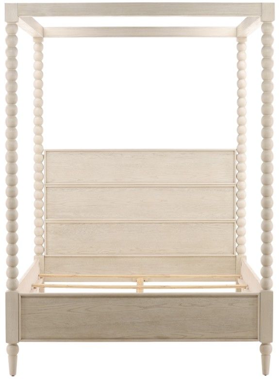 Dovetail Furniture Marcellina Whitewash Queen Poster Bed-1