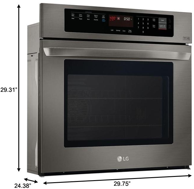 LG 30 Black Stainless Steel Single Electric Wall Oven Nawara Brothers Home Store