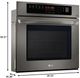 LG 30" Black Stainless Steel Single Electric Wall Oven-0